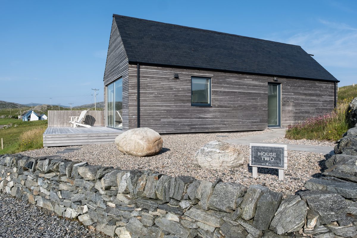 Contemporary timber self-catering house at The Sheep Station, Isle of Harris